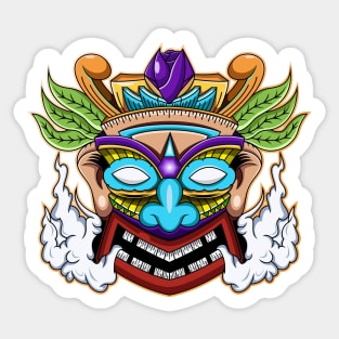 Tiki Mask Abstract Sticker